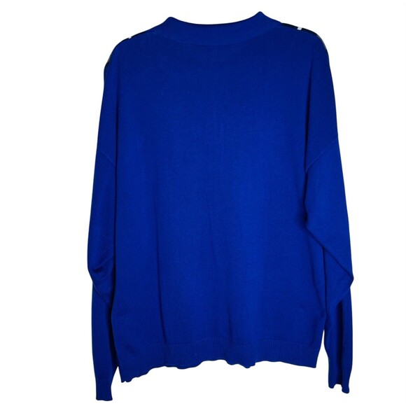 John Ashford Vertical Stripe Polo Shirt Mens Sz XXL Blue Grey Long Sleeves - Picture 4 of 8